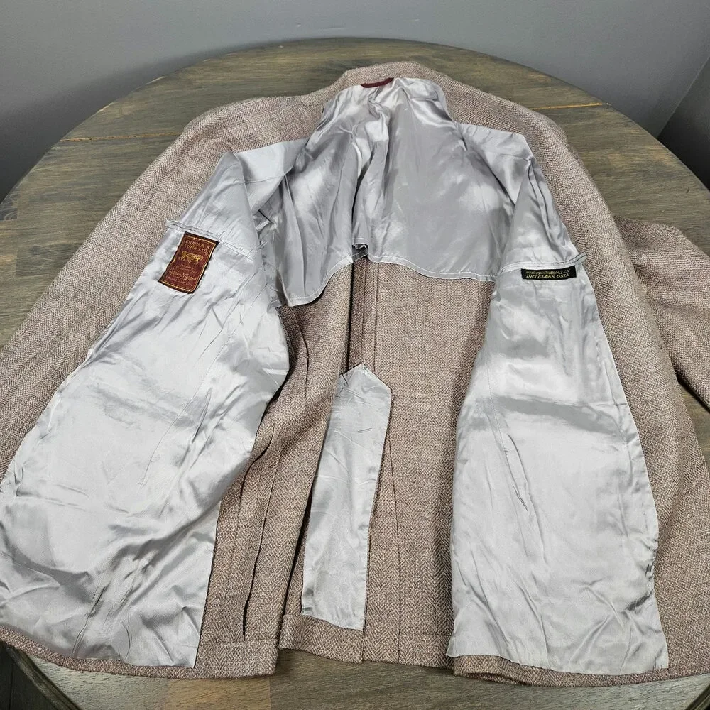 Graham & Gunn Mens‎ 44 Tweed Blazer Sport Coat Vintage 70s Multicolor Tweed